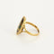 Bague 58 Bague ancienne en or jaune 18K avec émail de Limoges 58 Facettes