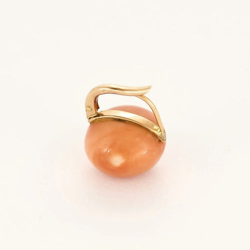 Boucles d'oreilles Dormeuses anciennes - Boucles d’oreilles en or rose et perles de corail 58 Facettes