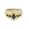 Bague 45 Bague vintage en or jaune 18K avec saphirs et diamants 58 Facettes