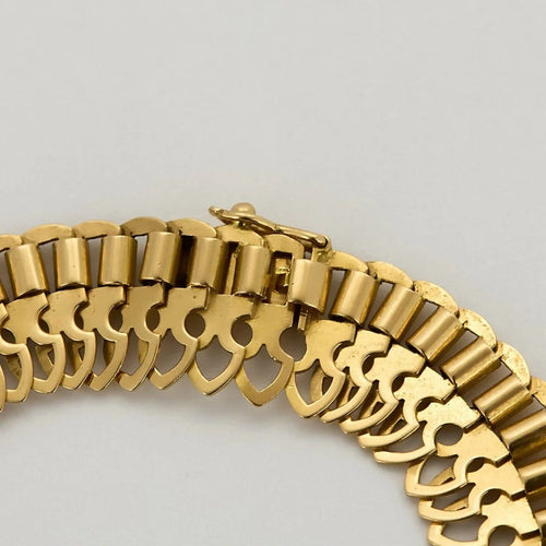Collier Collier ancien maille souple en or jaune 18k 58 Facettes