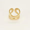 Bague 56 Bague double boucle en or jaune 18k et diamants 58 Facettes