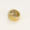 Bague 51.5 Bague large en or jaune 18k et platine, citrine madère et diamants 58 Facettes