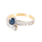 Bague 61.5 Bague ancienne en or jaune, platine, saphir et diamants 58 Facettes