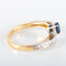Bague 61.5 Bague ancienne en or jaune, platine, saphir et diamants 58 Facettes