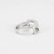 Bague 52.5 Bague en or blanc 18K avec diamants, diamant central mobile 58 Facettes