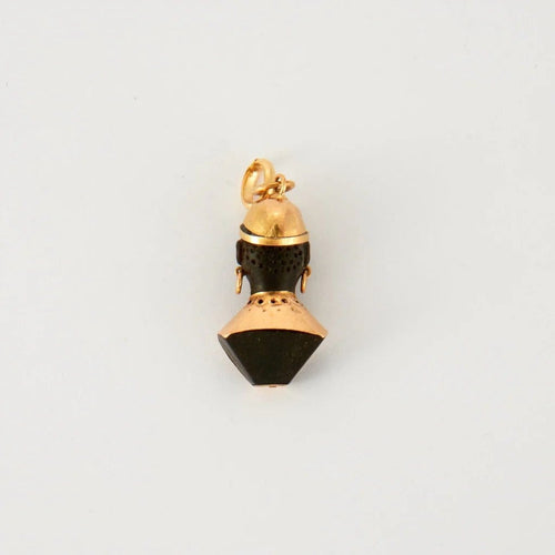 Pendentif Pendentif tête de Maure en or jaune et ébène 58 Facettes