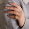 Bague 50 Chaumet - Bague jonc vintage en or jaune 18 carats 58 Facettes