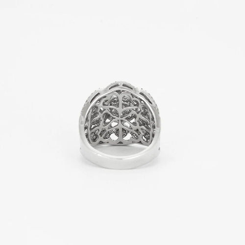 Bague 54 Bague style années 30 en or blanc 18K et diamants 58 Facettes