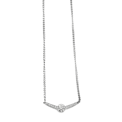 Collier Collier diamant 0,81 ct en or blanc et diamants 58 Facettes