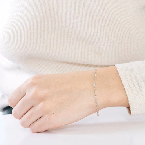 Bracelet Bracelet en or blanc 18K avec diamant 58 Facettes