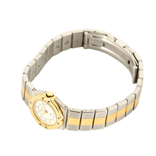 Montre Chopard Saint Moritz - Montre vintage en or jaune 750 et acier 58 Facettes