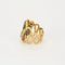 Bague 52 Bague vintage en or jaune 18K, diamants, rubis, saphirs et émeraudes 58 Facettes