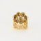 Bague 52 Bague vintage en or jaune 18K, diamants, rubis, saphirs et émeraudes 58 Facettes