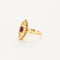 Bague 51.5 Bague marquise vintage en or jaune 18K, diamants et rubis 58 Facettes
