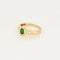 Bague 56 Bague vintage en or jaune 18K avec diamants et émeraude 58 Facettes