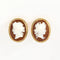 Boucles d'oreilles Boucles d’oreilles clips camées vintage en or jaune 18 carats 58 Facettes