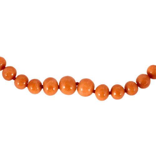 Collier Collier ancien en or jaune 18 carats avec perles de corail 58 Facettes