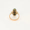 Bague 52 Bague ancienne en or rose et or blanc avec diamants et émeraudes 58 Facettes