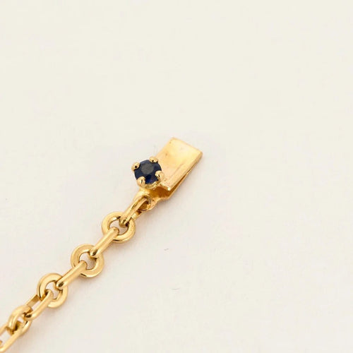 Bracelet Bracelet torsadé en or jaune 18 carats, saphirs et diamants 58 Facettes