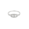 Bague 53.5 Bague maillon de chaîne en or blanc 18 carats et diamants 58 Facettes P22L5