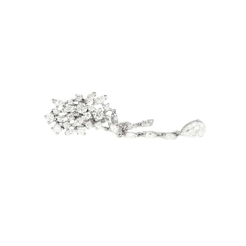 Boucles d'oreilles Boucles d'oreilles pendantes en or blanc 18 carats et diamants 58 Facettes