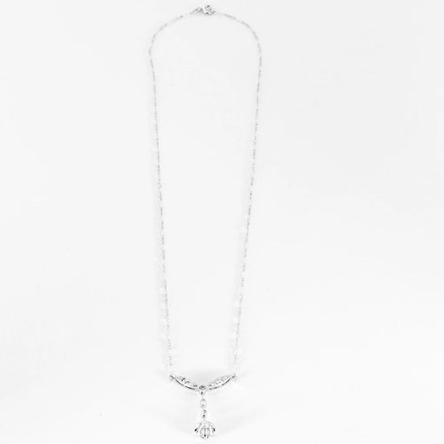 Collier Collier ancien en or blanc 18 carats et diamants 58 Facettes
