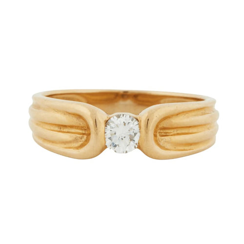 Bague 52 Bague en or jaune 18 carats sertie d’un diamant 0,25 ct 58 Facettes RÉF 10006/13