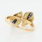 Bague 57 Bague en or blanc et jaune 18 carats sertie de diamants 58 Facettes REF 12029/18