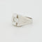 Bague 55 Chevalière en or blanc 18 carats sertie d’un diamant 0,30 ct 58 Facettes RÉF 8077/11
