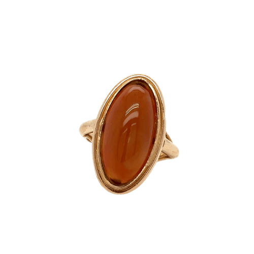 Bague 50 Bague en or jaune 18 carats sertie d’un quartz fumé 58 Facettes 6099/15