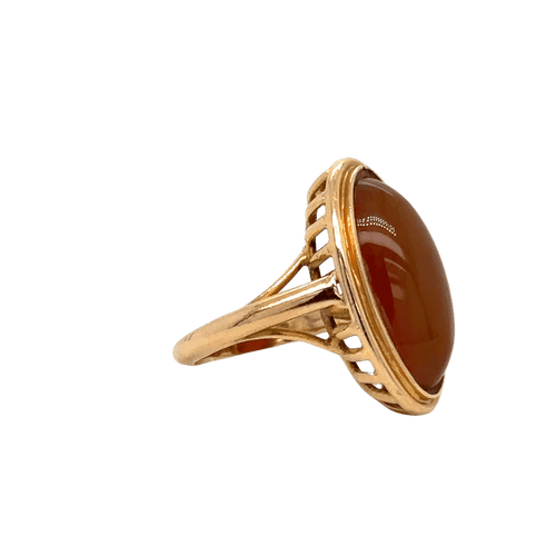 Bague 50 Bague en or jaune 18 carats sertie d’un quartz fumé 58 Facettes 6099/15