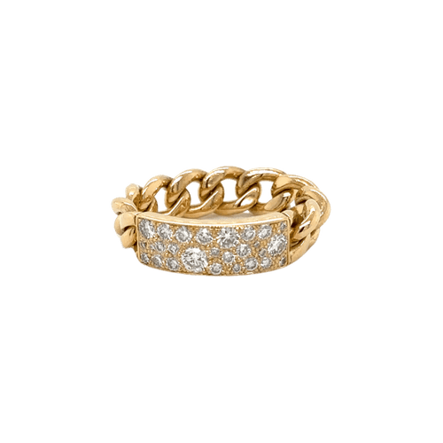 Bague 48 Dior - Bague gourmette en or jaune 18K et diamants 58 Facettes 1.0000254/2