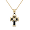 Pendentif Pendentif croix en or jaune et blanc avec diamant 58 Facettes 1.0000258/1