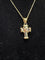 Pendentif Pendentif croix en or jaune et blanc avec diamant 58 Facettes 1.0000258/1
