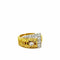 Bague 56 Bague en or jaune 18 carats sertie de 10 diamants 58 Facettes 1.0000206/1