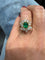 Bague 51 Bague marguerite en or jaune 18 carats, émeraude et diamants 58 Facettes 1.0000372/1