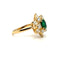 Bague 51 Bague marguerite en or jaune 18 carats, émeraude et diamants 58 Facettes 1.0000372/1