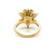 Bague 51 Bague marguerite en or jaune 18 carats, émeraude et diamants 58 Facettes 1.0000372/1