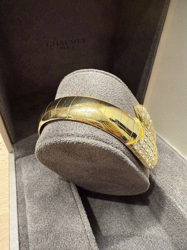Bracelet Chaumet Plume - Bracelet en or jaune 18 carats et diamants 58 Facettes 1.0000453/1