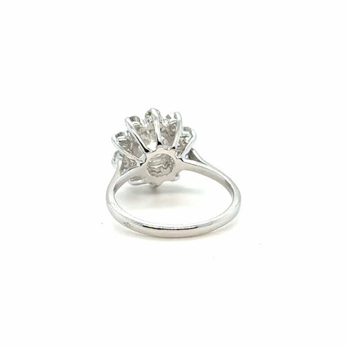 Bague 58 Bague marguerite en or blanc 18 carats et diamants 58 Facettes 1.0000304/2