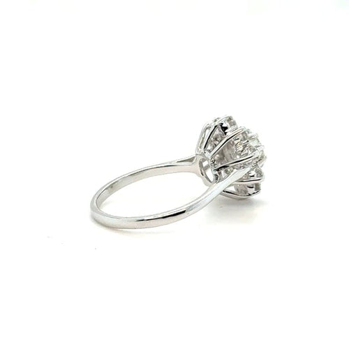 Bague 58 Bague marguerite en or blanc 18 carats et diamants 58 Facettes 1.0000304/2