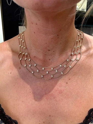 Collier Chopard Les Chaînes - Collier en or jaune et diamants 58 Facettes 1.0000813/1