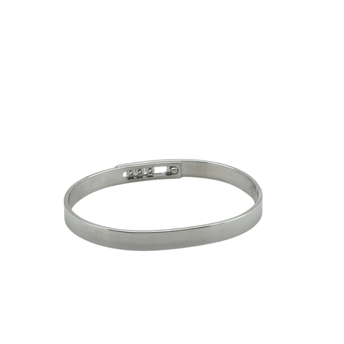 Bracelet Messika Move Noa - Bracelet jonc semi-pavé en or blanc et diamants 58 Facettes 1.0000887/2