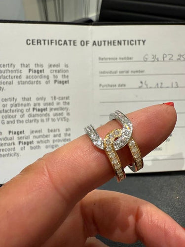 Bague 51 Piaget Possession - Bague deux ors en or blanc et rose 18 carats diamants 58 Facettes 1.0000908/2