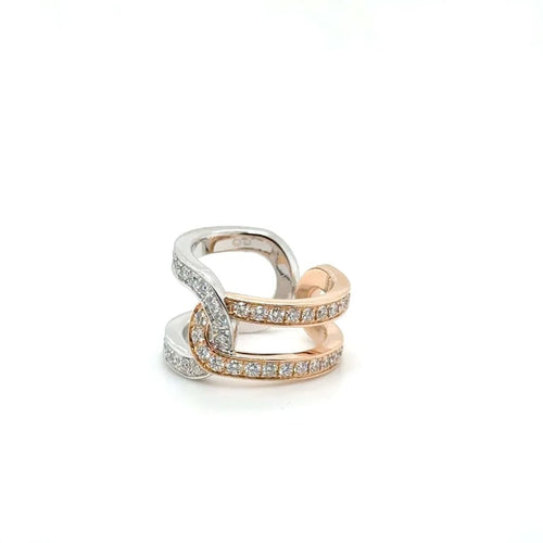 Bague 51 Piaget Possession - Bague deux ors en or blanc et rose 18 carats diamants 58 Facettes 1.0000908/2
