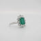 Bague 54 Bague en or blanc 18 carats avec émeraude 2,65 ct et diamants 58 Facettes 1.0000791/1