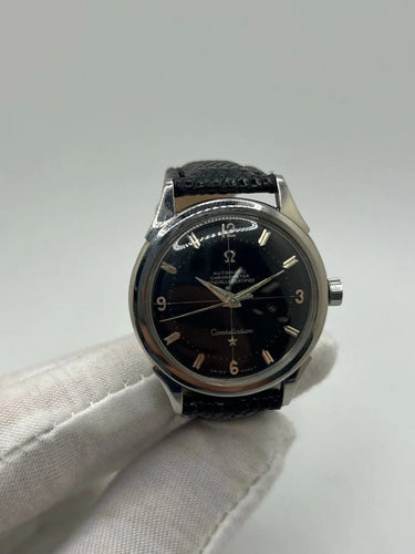 Montre Omega Constellation - Montre automatique en acier cadran noir 58 Facettes