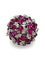 Bague 58 Bague ancienne en or blanc 18K sertie de diamants et rubis 58 Facettes