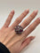 Bague 58 Bague ancienne en or blanc 18K sertie de diamants et rubis 58 Facettes