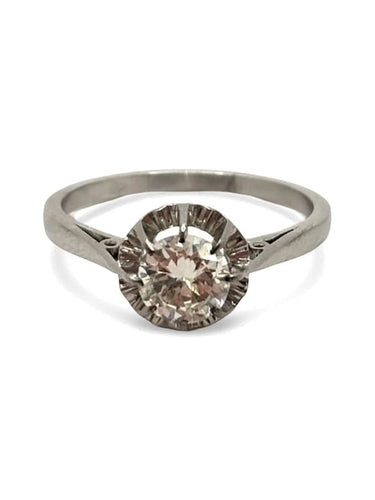 Bague 53 Solitaire - Bague en platine 950 et diamant naturel 0,75 ct 58 Facettes